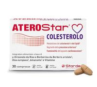 Aterostar Colesterolo - Integratore con Berberina 500 mg - 30 giorni - Integratore senza riso rosso fermentato, Monacolina K, con γ-Orizanolo, Olea Europaea e Vitamina B6 E B12 - 30 cpr - Stardea