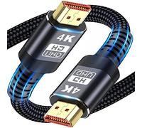 ATETEO Cavo HDMI, 4K HDMI Cable 2M/6.6FT,Ultra ad alta velocità Braided HDMI Lead Support 4K@60Hz, ARC, HDR, 3D, Ethernet compatibile con tutti i dispositivi HDMI