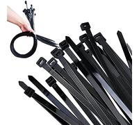 ATETEO Fascette fermacavi, 760 mm x 7,6 mm, confezione da 100 fascette in nylon di alta qualità, multiuso in plastica, meccanismo autobloccante, per casa, giardino, ufficio e fai da te