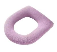 ATEUXOL Coprisedile per WC Coprisedile WC Caldo Invernale Tappetino for Sgabello a Forma di O Accessori for Il Bagno Copri Bidet Morbido in Puro Colore Lavorato a Maglia(Pink)