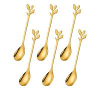 Ateweita cucchiaini da caffè, cucchiaini da tè, Cucchiaio piccolo da 12 cm, altamente lucidato, con elegante design a foglia,perfetto per demitasse e piccole porzioni, Coffee Spoons Kit