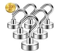 ATEWEITA Ganci Magnetic, Gancio Magnetico Extra Forti Neodimio Calamita con Gancio, Magnetic Hooks per frigorifero da cucina, soffitto, griglia, Piccoli