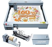 ATEZR V35 Plus 160w Incisore Laser Set, con Air Assist e KR PRO Rotary Roller, Potenza di Uscita 34-36w, Incisione Laser und Taglierina Laser, Laser Cutte Ultra Fine per Legno/Metallo/Acrilico.