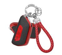 ATFIGII Custodia per chiave compatibile con VW Golf 8 ID.3 ID.4 per Seat Leon per Cupra Formentor per Skoda Octavia Kodiaq, custodia protettiva in TPU, portachiavi a 3 pulsanti, colore: rosso