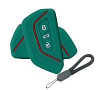 ATFIGII Custodia per chiave compatibile con VW Golf 8 Tiguan ID.3 ID.4 compatibile con Seat Leon Cupra custodia in silicone custodia portachiavi 3 tasti 1 pezzo verde