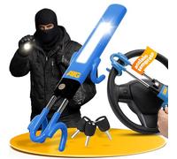 ATG Bloccasterzo Auto - Antifurto Auto e Antifurto per Auto per SUV, Van, Furgone e Camper - Acciaio Temperato, Protezione Antitrapano