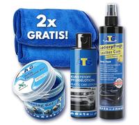 ATG® Kit Pulizia Interni Auto con Profumo agrumato - Cura Pratica per plastica e Pelle - Include 2 Panni in Microfibra per Lasciare l’abitacolo Come Nuovo