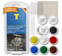 ATG®Riparazione del seggiolino auto professionale per tutti i tappezzeria e tappeti, set di fori di fuoco per auto, set in tessuto, 13 pezzi