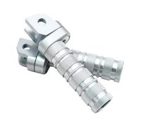 ATGCBCAUF per Kawasaki Z125 PRO Z250/SL Z300 400 800 650 900RS/Cafe Ninja 650 250 300 400R ZRX1200 ZZR1400 Moto Pedale CNC Piedi Pioli (Argento)