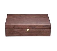 ATGQBCF Scatola Porta Gioie Anello Legno Scatola Vintage Con Serratura Orologio Portagioielli Portaoggetti Noce Orecchini Massello Cofanetto Portagioie Da Viaggio