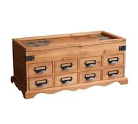 ATGQBCF Scatola Porta Gioie Organizer Con 8 Cassetti E 12 Scomparti Nella Parte Superiore, Mini Mobiletto In Legno Unico Per Ufficio Domestico(30 * 30 * 35cm) Portagioie Da Viaggio