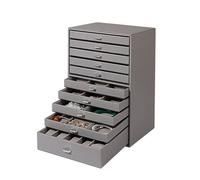 ATGQBCF Scatola Porta Gioie Organizer Vassoio Per Orecchini Accessori Per Display Separatore Stoccaggio 10 Strati Portagioie Cassetto Anello Collana Bracciale Portagioie Da Viaggio(Type-B)