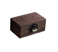 ATGQBCF Scatola Porta Gioie Organizzatore Articoli Vari Contenitore Gioielli Scatole Per Cosmetici Per La Casa Regalo Scatola Immagazzinaggio In Legno Massello Noce Nera Portagioie Da Viaggio(Type-A)