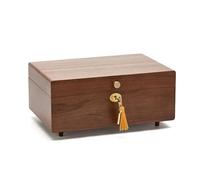 ATGQBCF Scatola Porta Gioie Scatola Gioielli Legno Stile Cassetto Orecchini Massello Collana Ornamento Immagazzinaggio Doppio Strato Grande Capacità Portagioie Da Viaggio(2)