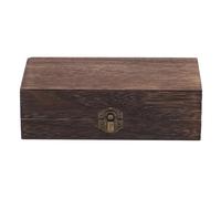ATGQBCF Scatola Porta Gioie Scatola Portaoggetti Legno Semplice Coperchio Scatole Incernierate Multifunzione Confezione Regalo Portagioielli Articoli Portagioie Da Viaggio(Dark)