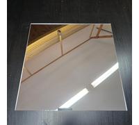 AtHaus® Specchio in Acrilico 3 mm infrangibile | Taglio su misura | Pannello decorativo leggero e moderno senza cornice | Piastrella a specchio per pareti | Colore: Argento | 100x50 cm