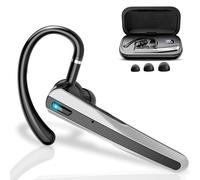 Atheewon Auricolare Bluetooth, 120 Ore Conversazione Auricolari Bluetooth 5.3, Cuffie Wireless con Microfono Antirumore, Cuffie Bluetooth Singolo con Gancio Girevole per Guida/Lavoro/Business