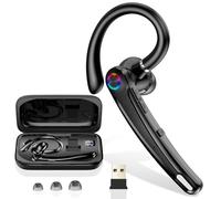 Atheewon Auricolare Bluetooth V5.4, Cuffie Vivavoce Wireless | ENC Doppio Microfono Antirumore, Silenziamento, Connessione Due Dispositivi, 115Ore Cuffie Bluetooth, Adattatore USB Computer