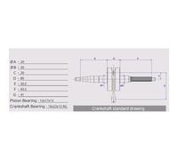 ATHENA Albero Motore Standard Corsa e Spinotto Ø 12 mm come O - 068914