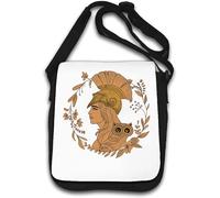 Athena Antica Grecia Art Dea della Saggezza Borsa a tracolla Bianco