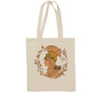 Athena Antica Grecia Art Goddess Of Wisdom - Borsa tote in cotone naturale, colore: Bianco