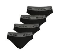 Athena Basic Cotton Slip Boxer (Confezione da 4) da Uomo, Nero (Black), XXXL