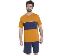 Athena Chic 7p85 Set di Pigiama, Top Miele + Costruzione/Fondo Blu Navy, S Uomo