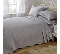 Athena Emma Barclay Set copriletto Trapuntato con Motivo Cachemire, Colore: Argento