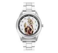 Athena Goddess of Wisdom - Orologio da polso al quarzo, in acciaio inox, con numeri arabi, unisex, Stile:, regular, MHXYZHW