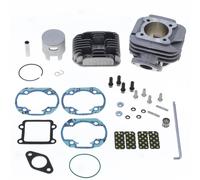Athena P400485100089 Gruppo Termico Big Bore con Testata Ø 47,6 mm, Spinotto 10 mm, Pistone con Testa Piatta Compatibile con MBK Booster New 21