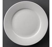 Athena hotelware, CC208, piatti dal bordo ampio, 228 mm, colore bianco (confezione da 12)