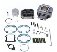 Athena P400485100090 Gruppo Termico Big Bore con Testata Ø 47,6 mm, Spinotto 12 mm, Pistone con Testa Piatta Compatibile con MBK Booster New 21
