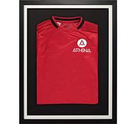Athena Premium Wood fai da- Infant Standard Sports Shirt Display Telaio 40 x 50cm - Telaio nero, Telaio interno bianco, Scheda di supporto nero