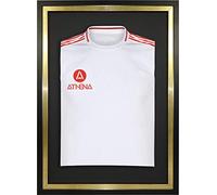 Athena Premium Wood Fai da- Junior Standard Sports Shirt Display Telaio 50x 70cm - Telaio Nero, Telaio Interno Oro, Scheda di Supporto Nero