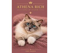 Athena Rich Collection, Dirty Pink, 200 lined pages/6x9 inch/ Professional Journal, Adventures Notebook, Hardcover Ragdoll Cat