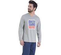 Athena Serigrafia 7o71 - Pigiama da Uomo, Colore: Grigio/Blu Navy, M, Grigio/Blu Navy, M