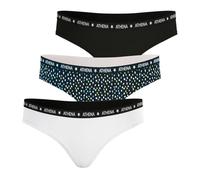 Athena - Set di 3 Slip Athena Ragazza Ecopack Moda - Morbido, Raffinamento e Comfort - Cotone Spandex - Etichetta Oeko-Tex® Standard 100, Bianco/Nero/Gocce Colorees, 6 Anni