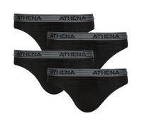 Athena Slip BASIC COTON Pack de 4 in Nero EU XXL