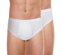 Athena - Slip da Uomo a Vita Alta - Basic Bio 9820 - Tinta Unita (Set di 2), Bianco (Blanc), M