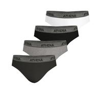 Athena Slip da Uomo (Confezione da 4), Antracite/Grigio/Nero/Bianco (Anth), M