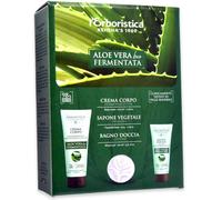 L'Erboristica Cofanetto Aloe Vera Bio Fermentata con Sapone vegetale delicato + Sapone vegetale delicato + Bagno doccia lenitivo