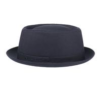 Athens Cotton Cappello Pork Pie by Stetson blu scuro 60 cm