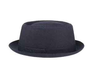 Athens Cotton Cappello Pork Pie by Stetson blu scuro 60 cm