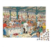 Athens Varvakios Agora Meat Hook Swing Puzzle in Legno Impermeabile DIY Puzzles Da 1000 Pezzi Per Adulti Impossibili Per Decorazioni Domestiche