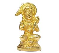athizay Statua piccola in ottone di Hanuman con base solida, 6 cm, statua in metallo Bajrangbali per casa Tempio Pooja || cruscotto auto
