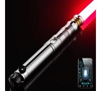 AthlChamp Sciabola da duello Pesante, Potenziata e controllabile Tramite App, per Adulti, con Impugnatura in Metallo Pesante e Lama Spessa, 16 Effetti sonori e Cambio Colore Infinito (RGB-122)