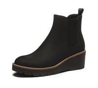 Athlefit Chelsea Wedge Boots, Stivaletto Donna, Nero, 40 EU