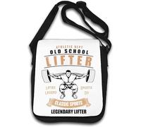 Athletic Dept Old School Lifter Back Squat Graphic Borsa a tracolla bianca