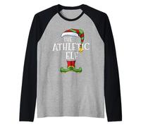Athletic Elf Family Matching Christmas Group Gift Pajama Maglia con Maniche Raglan