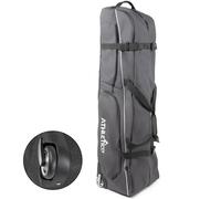 Athletico Ace - Borsa da viaggio da golf con ruote, resistente, imbottita, con ruote, con lati morbidi, protegge le mazze da golf, impermeabile, misura universale, grigio, Taglia unica